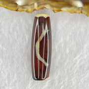 Natural Powerful Tibetan Old Oily Agate Ruyi Dzi Bead Heavenly Master (Tian Zhu) 如意天珠 8.72g 38.2 by 12.1mm - Huangs Jadeite and Jewelry Pte Ltd