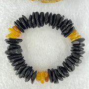 Natural Butterscotch and Blood Amber Irregular Beads Bracelet 28.44g 18cm 17.0 by 15.3 by 5.5mm to 10.9 by 9.8 by 4.0mm 53pcs - Huangs Jadeite and Jewelry Pte Ltd