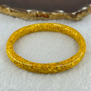 Natural Yellow Cinnabar Bangle 20.30g Internal Diameter 57.7mm  9.9 by 6.3mm - Huangs Jadeite and Jewelry Pte Ltd