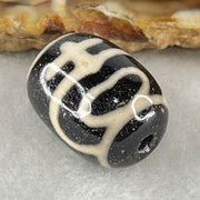 Natural Powerful Tibetan Old Oily Agate Double Nectar Vessel Dzi Bead Heavenly Master (Tian Zhu) 花蜜容器眼天珠 4.76g 17.7 by 13.1mm - Huangs Jadeite and Jewelry Pte Ltd