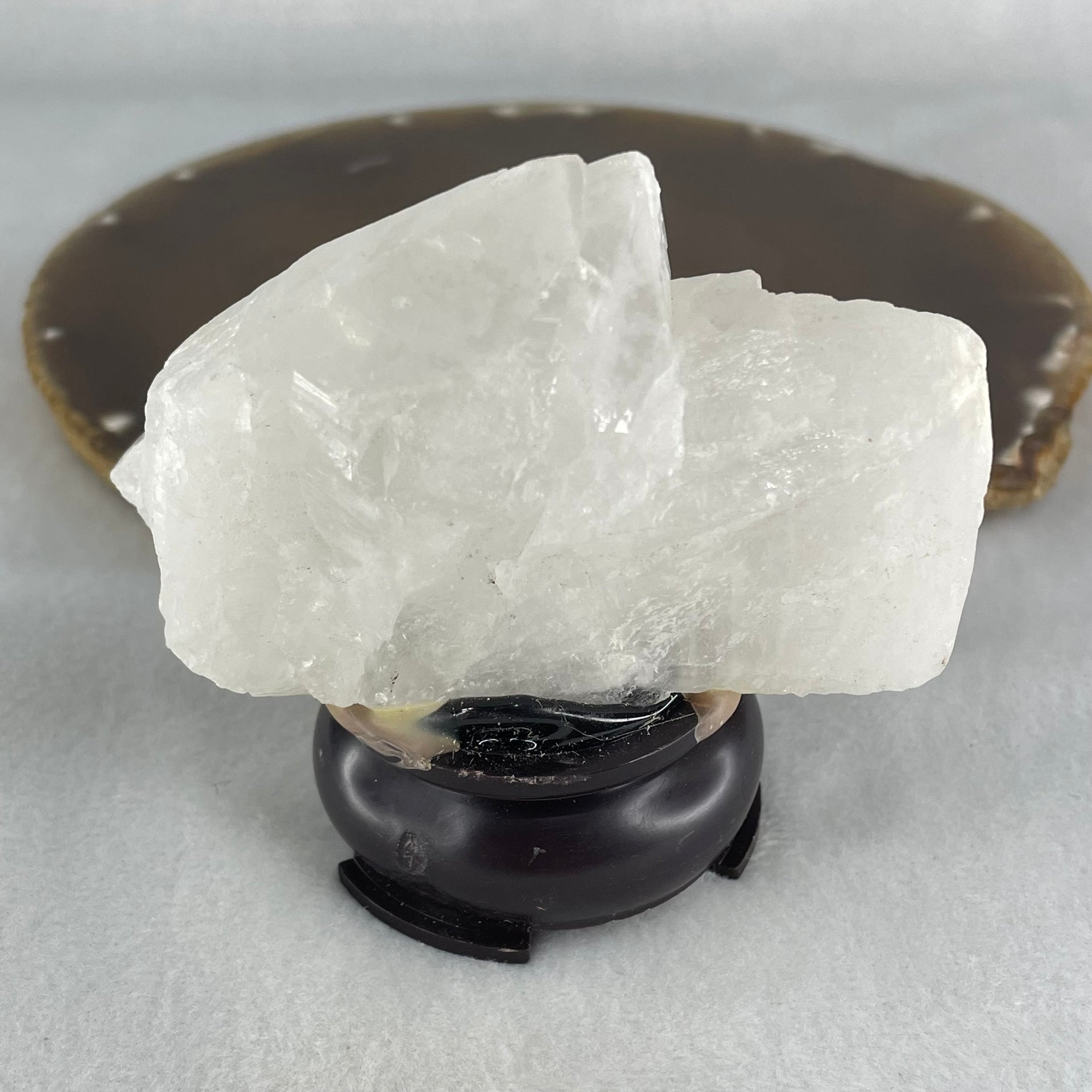 Natural Milky White Quartz Display 241.05g 84.2 by 48.5 by 77.0mm - Huangs Jadeite and Jewelry Pte Ltd