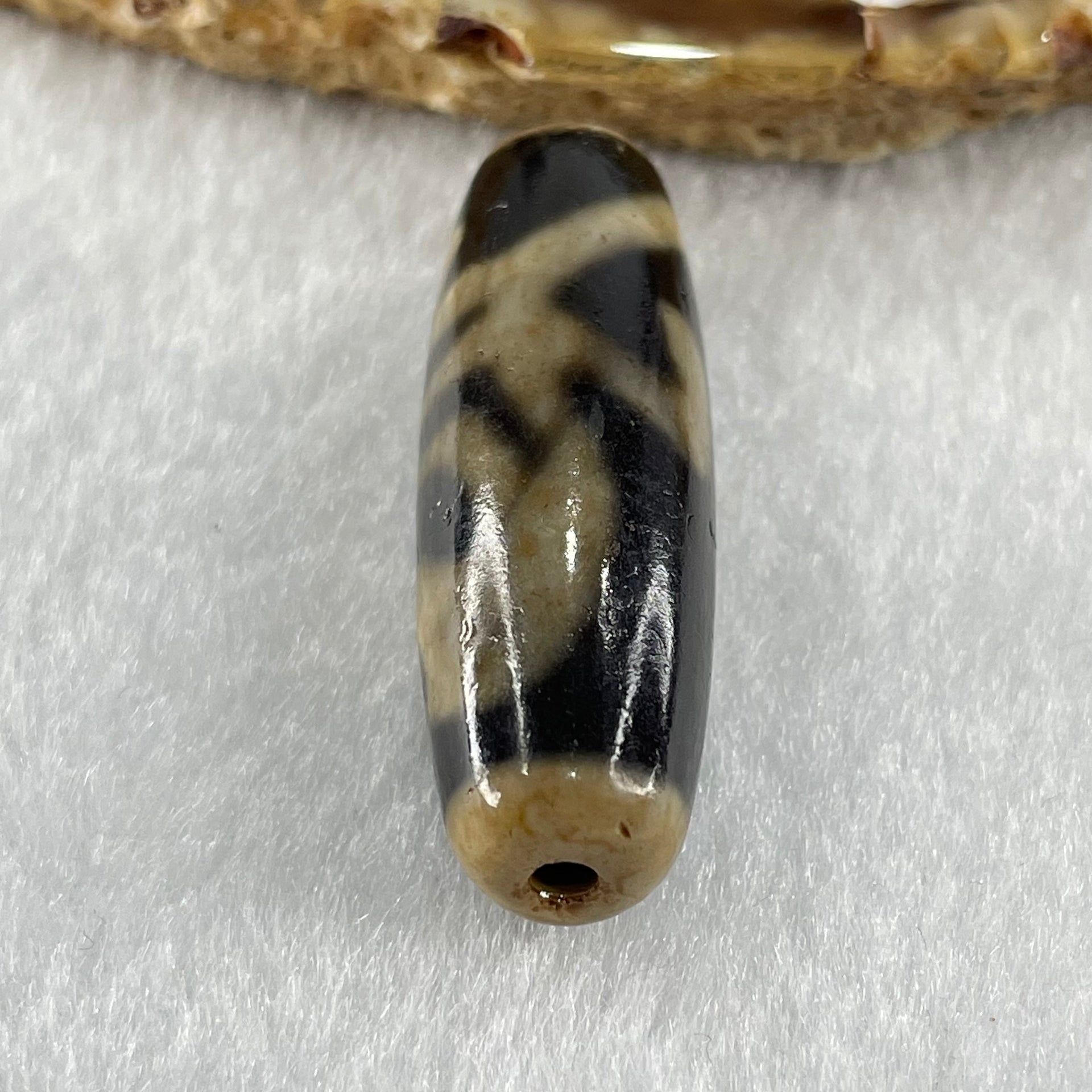 Natural Powerful Tibetan Old Oily Agate Zodiac Horse Dzi Bead Heavenly Master (Tian Zhu) 马天珠 8.99g 38.2 by 12.5mm - Huangs Jadeite and Jewelry Pte Ltd
