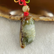 Natural Type A Brownish with Light Green Jadeite Spider on Foot Pendant 7.10g 26.8 by 13.8 by 10.0mm - Huangs Jadeite and Jewelry Pte Ltd