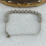 Natural Rainbow Moonstone Beads in S925 Sliver Bracelet 7.39g 13-17cm 3.0 by 2.5mm 15 Pcs - Huangs Jadeite and Jewelry Pte Ltd