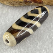 Natural Powerful Tibetan Old Oily Water Pattern One Eye Vajra With Nectar Vessel Treasure Bottle Agate Bead Heavenly Master (Tian Zhu) 天珠 8.83g 38.0 by 12.3mm - Huangs Jadeite and Jewelry Pte Ltd