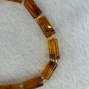 Natural Blood Flower Amber Lulutong Bracelet 天然血花琥珀手链 4.98g 15.5cm 12.6 by 6.0mm 13 Beads - Huangs Jadeite and Jewelry Pte Ltd