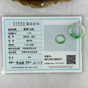Type A Green with Spicy Green Piao Hua Jadeite Ring 3.09g by 3.5 mm by US 8.25 / HK 18 (Very Slight Internal Line) - Huangs Jadeite and Jewelry Pte Ltd