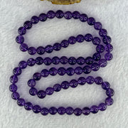 Good Grade Natural Amethyst Necklace 40.44g 52cm 7.3mm 79 Beads - Huangs Jadeite and Jewelry Pte Ltd