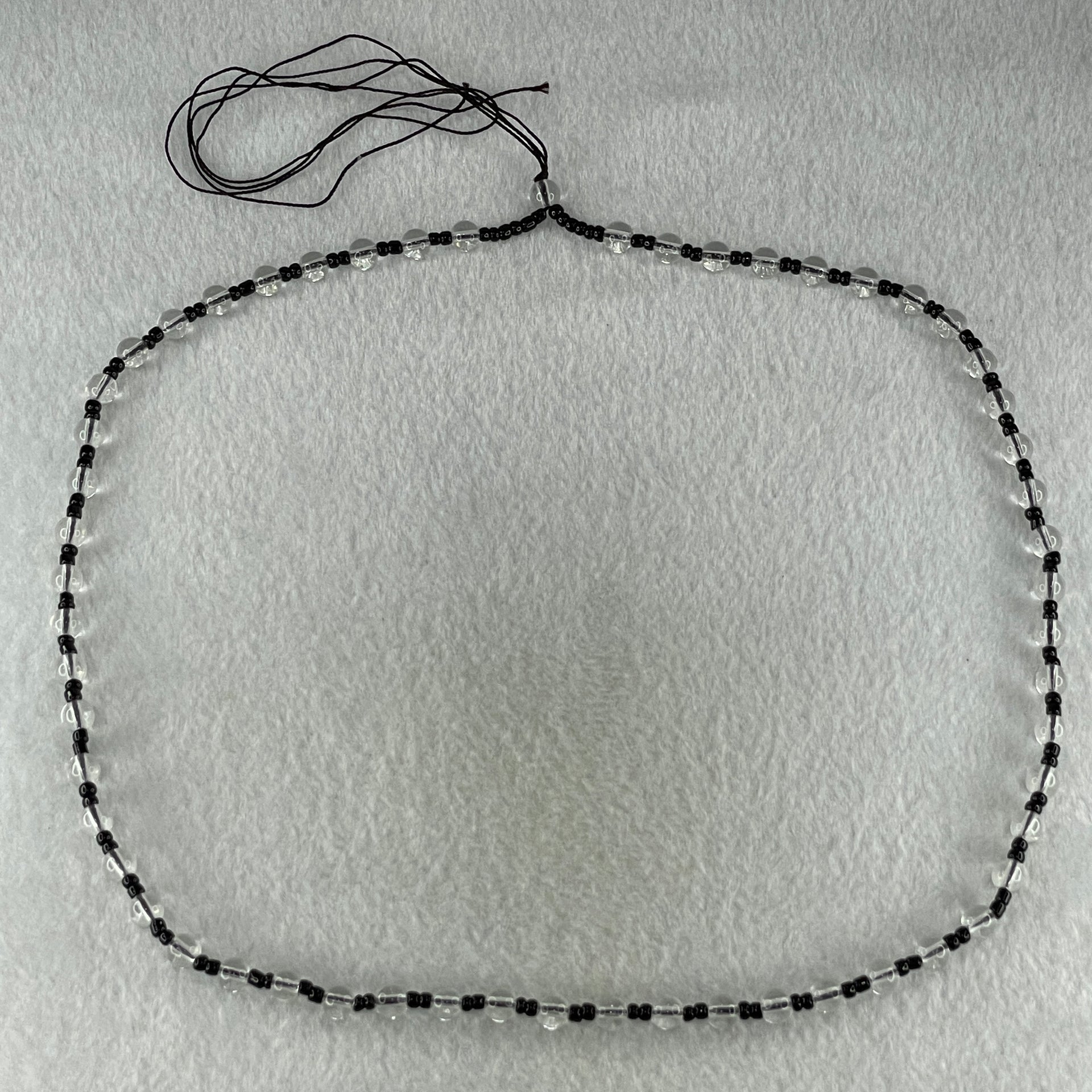 Clear Liuli Beads Necklace 20.05g 56cm 6.3mm 57Beads - Huangs Jadeite and Jewelry Pte Ltd