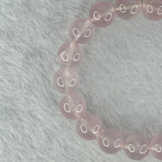 Natural Rose Quartz Beads Bracelet 天然玫瑰石英珠手链 35.21g 17.5cm 11.4mm 18 Beads - Huangs Jadeite and Jewelry Pte Ltd
