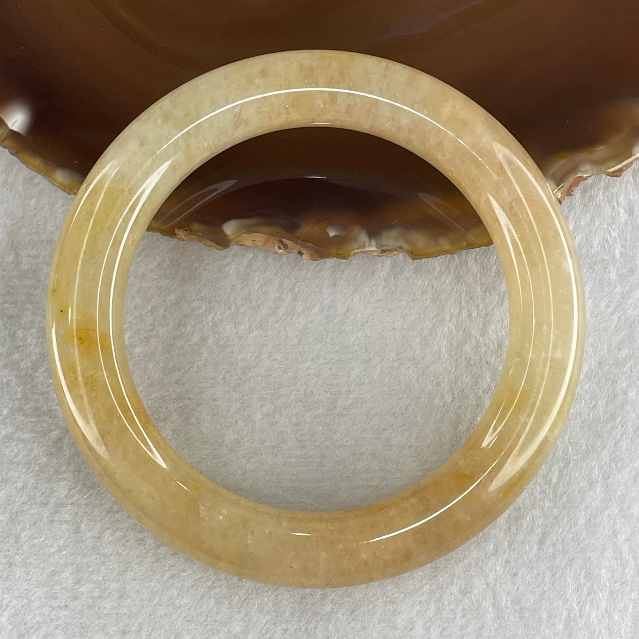 Natural Yellow Aventurine Bangle 61.18g Inner Diameter 58.3mm 11.4 by 11.5mm (Very Very Slight Internal Line)