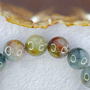 Natural Blue Rutilated Quartz Bracelet 天然蓝兔毛手链 56.65g 19cm 13.8mm 16 Beads - Huangs Jadeite and Jewelry Pte Ltd