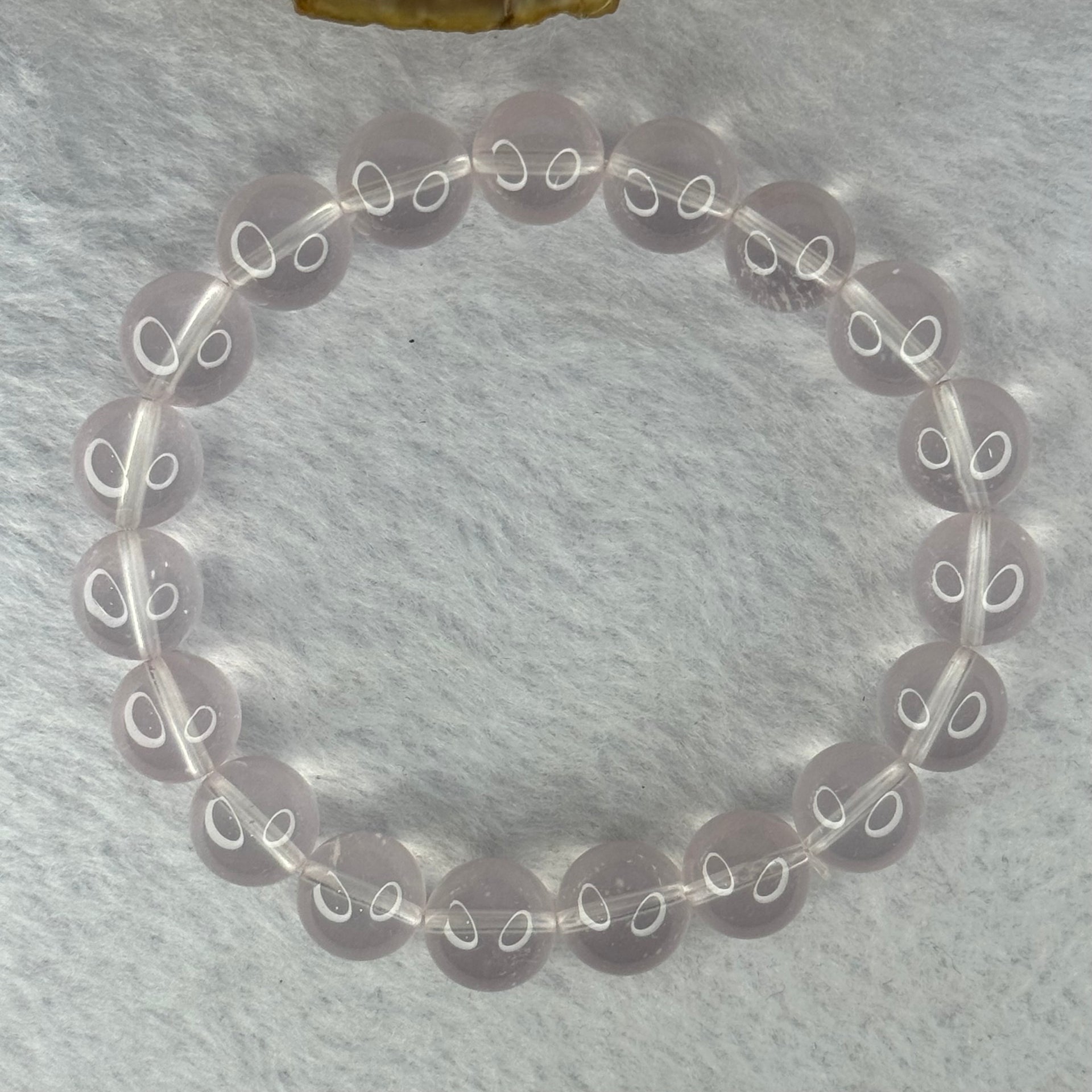 Natural Rose Quartz Beads Bracelet 天然玫瑰石英珠手链 32.16g 17.5cm 10.9mm 19 Beads - Huangs Jadeite and Jewelry Pte Ltd