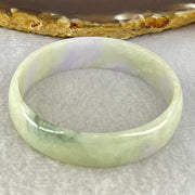 Type A Lavender and Green Jadeite Bangle Internal Diameter 52.0mm 24.79g 13.4 by 4.1mm (External Rough) - Huangs Jadeite and Jewelry Pte Ltd