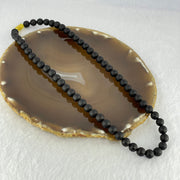 Special Natural Old Black King Amber Beads Necklace 特一天然老黑王琥珀项链 15.94g 45cm  8.0mm 59 Beads - Huangs Jadeite and Jewelry Pte Ltd