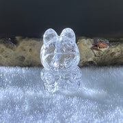 Natural Clear Quartz Labubu Charm Display 3.68g 19.2 by 12.5 by 11.3mm - Huangs Jadeite and Jewelry Pte Ltd