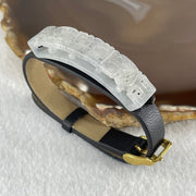 Type A Semi Icy Grey Jadeite Phoenix with PVC Bracelet 11.86g 49.3 by 11.1 by 7.7mm - Huangs Jadeite and Jewelry Pte Ltd