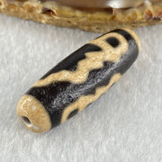 Natural Powerful Tibetan Old Oily Agate Full Body Zha Ji La Mu Female Cai Shen God of Fortune Zakiram Dzi Bead Heavenly Master (Tian Zhu) 扎基拉姆天珠 9.89g 38.7 by 13.0mm - Huangs Jadeite and Jewelry Pte Ltd