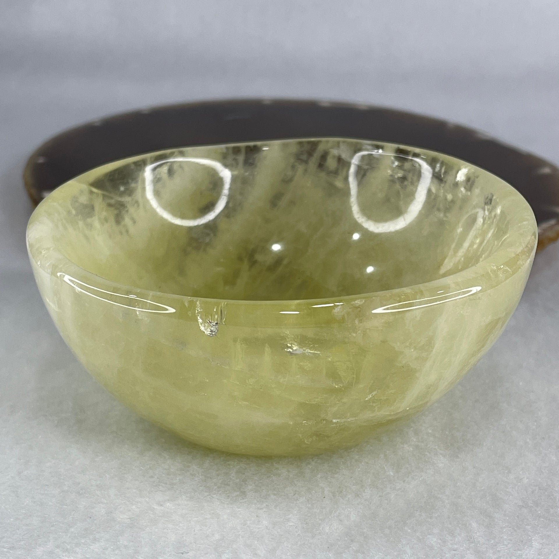 Natural Citrine Bowl Display 314.57g 96.8 by 42.5mm - Huangs Jadeite and Jewelry Pte Ltd