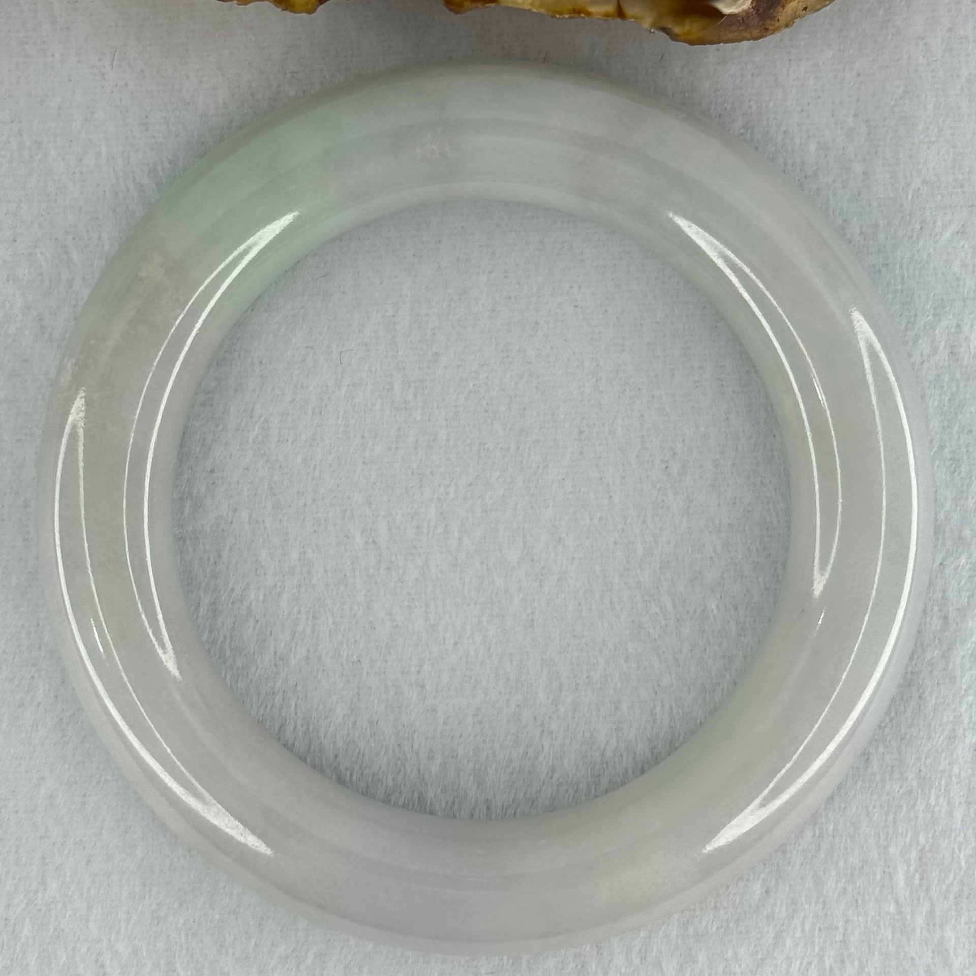 Type A Translucent Faint Blueish Green with Faint Lavender Jadeite Bangle Internal Diameter 56.79mm 437.29cts 87.85g 12.0 by 13.0mm With NGI Cert 32886087 (Close to Perfect) - Huangs Jadeite and Jewelry Pte Ltd