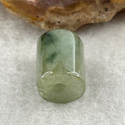 Natural Type A Brownish Green & Green Jadeite Lu Lu Tong Charm Pendant | Cylinder Smooth Fortune & Career (2.57g | 11.7 x 9.6mm | External Rough) - Huangs Jadeite and Jewelry Pte Ltd