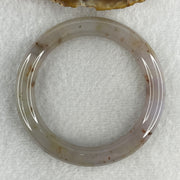 Certified Type A Greyish Lavender with Reddish Spot Jadeite Bangle Internal Diameter 53.7mm 48.30g 10.0 by 9.8mm ( Close to Perfect ) - Huangs Jadeite and Jewelry Pte Ltd