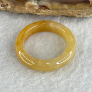 Natural Type A Yellowish Jadeite Ring 2.56g 4.7 by 3.5mm US 5.7 HK 12.4 (Internal Lines) - Huangs Jadeite and Jewelry Pte Ltd