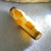 Natural Powerful Tibetan Old Oily Agate Cai Shen Dzi Bead Heavenly Master (Tian Zhu) 财神长天珠 8.92g 39.3 by 11.5mm - Huangs Jadeite and Jewelry Pte Ltd