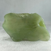 Natural Green Serpentine Double Victory Horses with Twin Birds on Treen and Pond with Wooden Stand Display 1,275.3g 240.0 by 210.0 by 160.0mm - Huangs Jadeite and Jewelry Pte Ltd