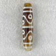 Natural Powerful Tibetan Old Oily Agate Zha Ji La Mu Female Cai Shen and 8 Eyes Dzi Bead Heavenly Master (Tian Zhu) 扎基拉姆女财神八眼天珠 13.65g 57.3 by 12.5mm - Huangs Jadeite and Jewelry Pte Ltd