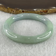 Type A Natural Light Green with Lavender Jadeite Bangle 39.72g Inner Diameter 52.1mm 9.2 by 8.6mm (Internal Lines) - Huangs Jadeite and Jewelry Pte Ltd