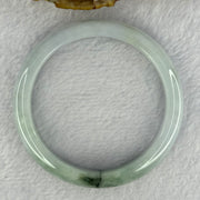 Type A Lavender with Light and Dark Green Patches Jadeite Bangle 48.57g Internal Diameter 58.2mm 11.1 by 8.0mm (Very Slight External Rough) - Huangs Jadeite and Jewelry Pte Ltd