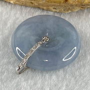 Type A Deep Intense Lavender Jadeite Ping An Kou Donut in 18K White Gold AU750 Clasps 7.44g 23.5 by 5.9mm - Huangs Jadeite and Jewelry Pte Ltd