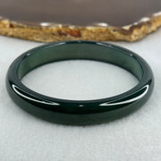 Good Grade Type A Icy Blueish Green Jadeite Bangle Internal Diameter 57.6mm 34.25g 10.7 by 6.8mm (Perfect) - Huangs Jadeite and Jewelry Pte Ltd