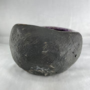 Natural Amethyst Cave with Wooden Stand 5,040.4g 200.0 by 170.0 by 225.0mm - Huangs Jadeite and Jewelry Pte Ltd