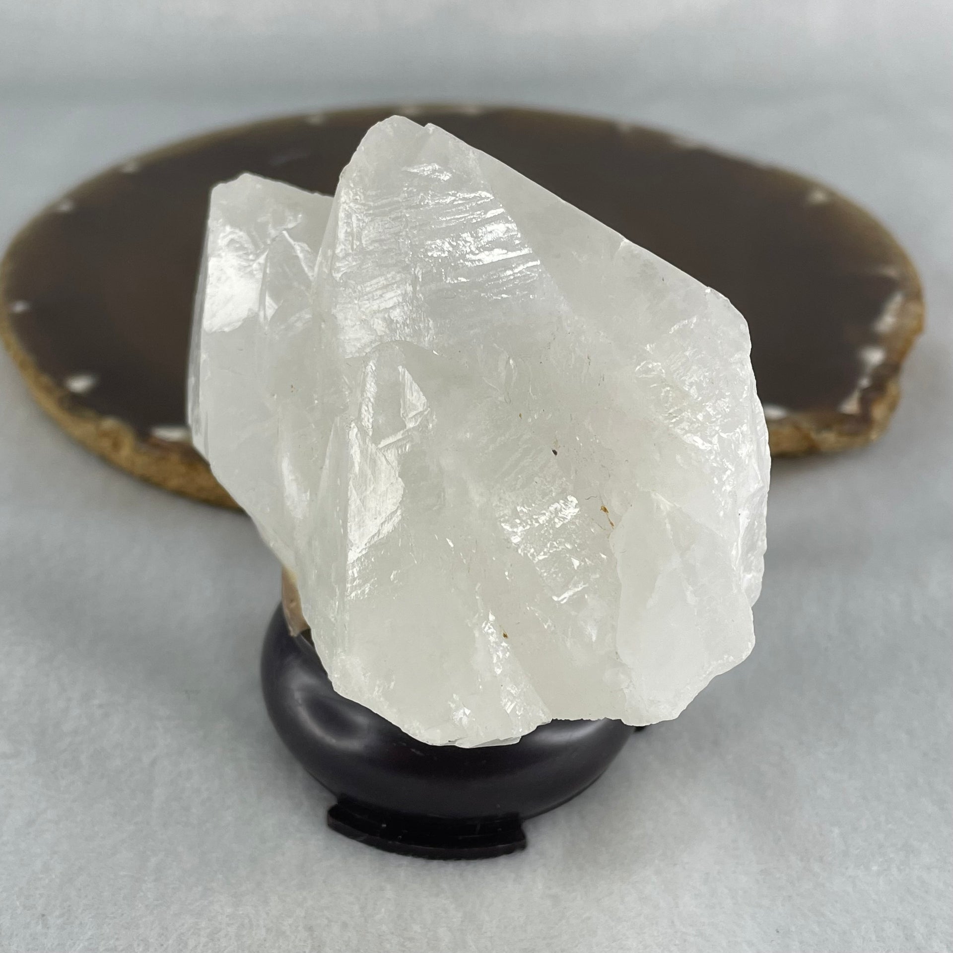 Natural Milky White Quartz Display 241.05g 84.2 by 48.5 by 77.0mm - Huangs Jadeite and Jewelry Pte Ltd