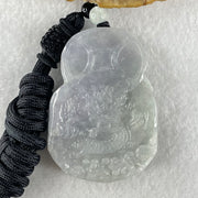 Type A Lavender and Light Blueish Green Jadeite Cai Shen Ye God Of Fortune Pendant 53.7g 53.0 by 37.4 by 12.3mm - Huangs Jadeite and Jewelry Pte Ltd