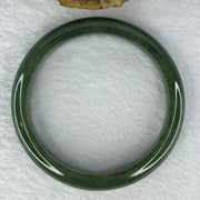 Type A Dark Full Green Jadeite Bangle Internal Diameter 56.1mm 46.59g 11.8 by 7.7mm (Very Slight Internal Line) - Huangs Jadeite and Jewelry Pte Ltd