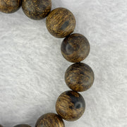 Natural Wild Vietnam Black Kynam Qi Nan Chen Xiang Mu Agarwood Beads Bracelet (Sinking Type 沉水) 天然野生越南黑奇南沉香珠手链 19.70g 18cm 14.2 mm 15 Beads - Huangs Jadeite and Jewelry Pte Ltd