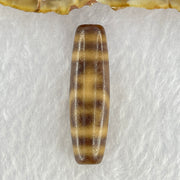 Natural Powerful Tibetan Old Oily Agate Double Nectar Vessel Dzi Bead Heavenly Master (Tian Zhu) 花蜜容器眼天珠 7.49g 39.3 by 11.3mm - Huangs Jadeite and Jewelry Pte Ltd