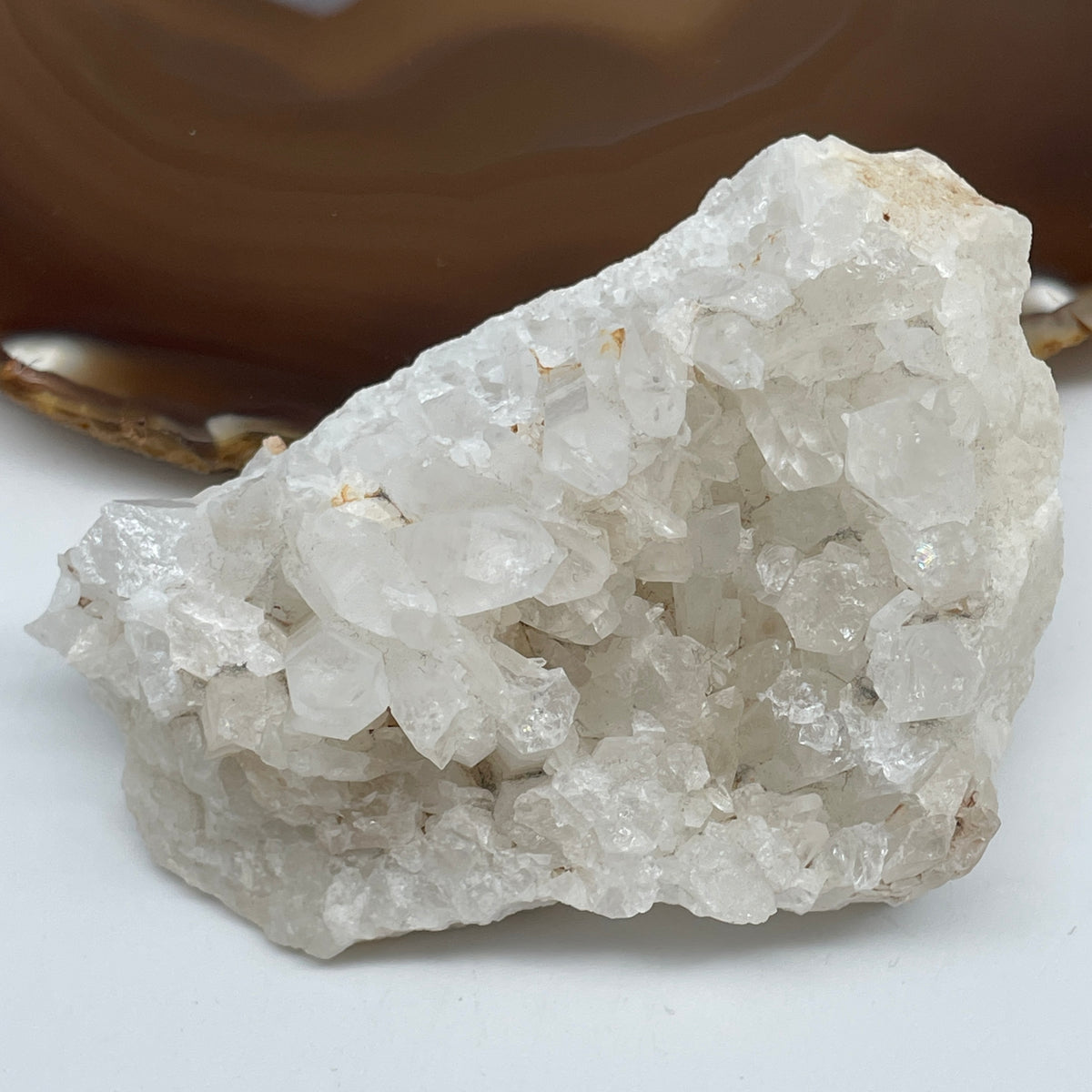 Natural Clear Quartz Cluster Display | (140.48g | 87.2 x 60.4 x 37.8mm | Catalyst, "King of Crystals" Ultimate Energy Amplifier, Feng Shui Space Purifier & Crystal Charging Cluster)