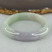 Type A Light Green and Lavender Jadeite Bangle Internal Diameter 55.3mm 81.56g 13.3 by 8.1mm (Internal Lines) - Huangs Jadeite and Jewelry Pte Ltd