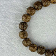 Natural Wenge Wooden Beads Bracelets 天然鸡翅木手链 9.65g 16.5cm 9.9mm 21 Beads - Huangs Jadeite and Jewelry Pte Ltd