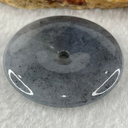 Type A Semi Icy Wuji Grey with Lavender Jadeite Ping An Kou Pendant 16.20g 35.4 by 6.2mm - Huangs Jadeite and Jewelry Pte Ltd