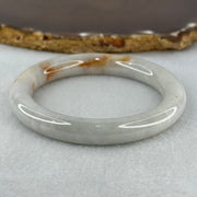 Type A Faint Green Lavender with Brownish Red Patches Jadeite Bangle Internal Diameter 54.1mm 49.27g 9.9 by 9.5mm (Slight Internal Line) - Huangs Jadeite and Jewelry Pte Ltd