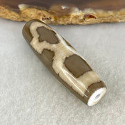 Natural Powerful Tibetan Old Oily Agate Cai Shen Dzi Bead Heavenly Master (Tian Zhu) 财神长天珠 9.35g 39.5 by 12.1mm - Huangs Jadeite and Jewelry Pte Ltd