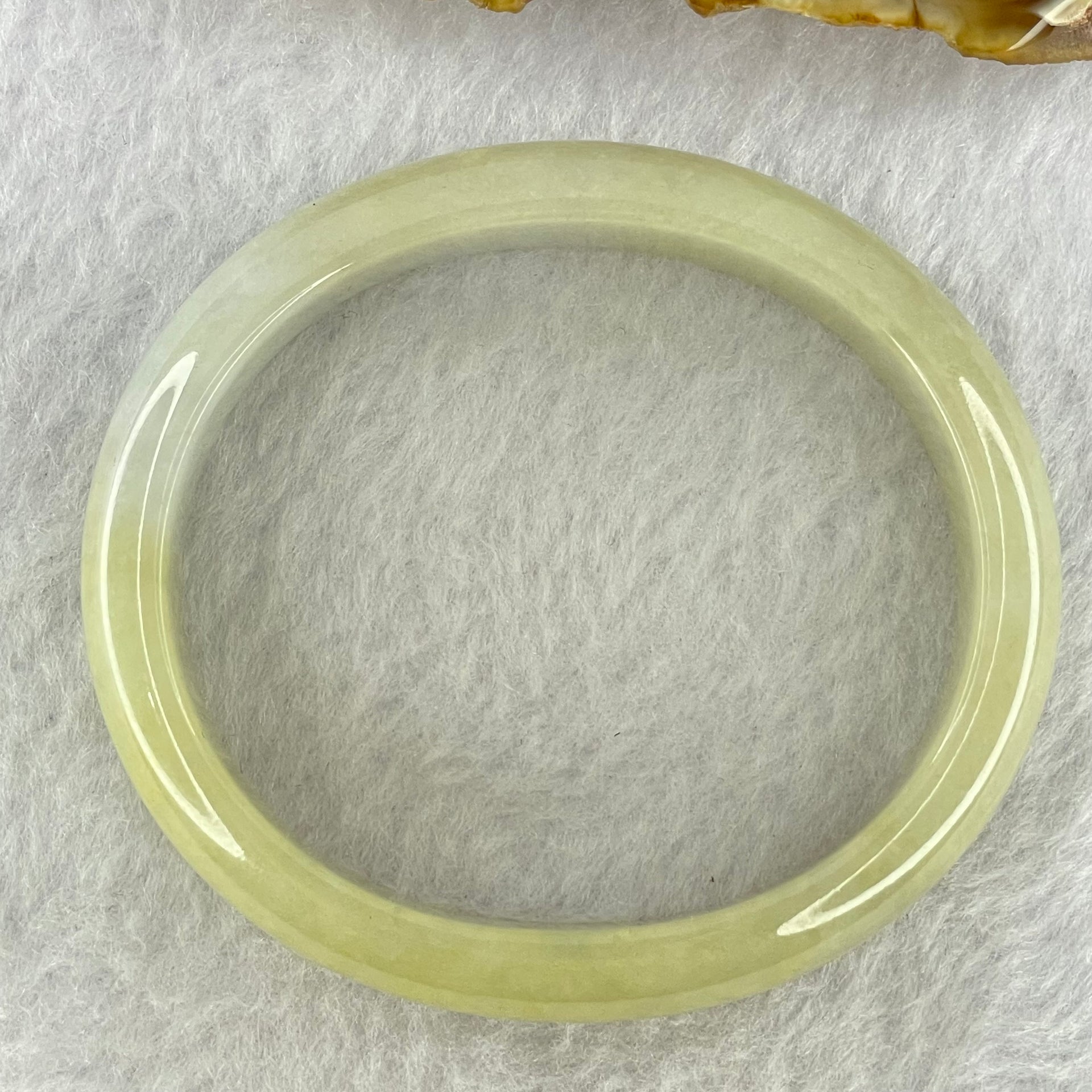 Type A Yellowish Green and Lavender Jadeite Bangle Internal Diameter 41.52g 55.1mm 12.8 by 6.8mm - Huangs Jadeite and Jewelry Pte Ltd