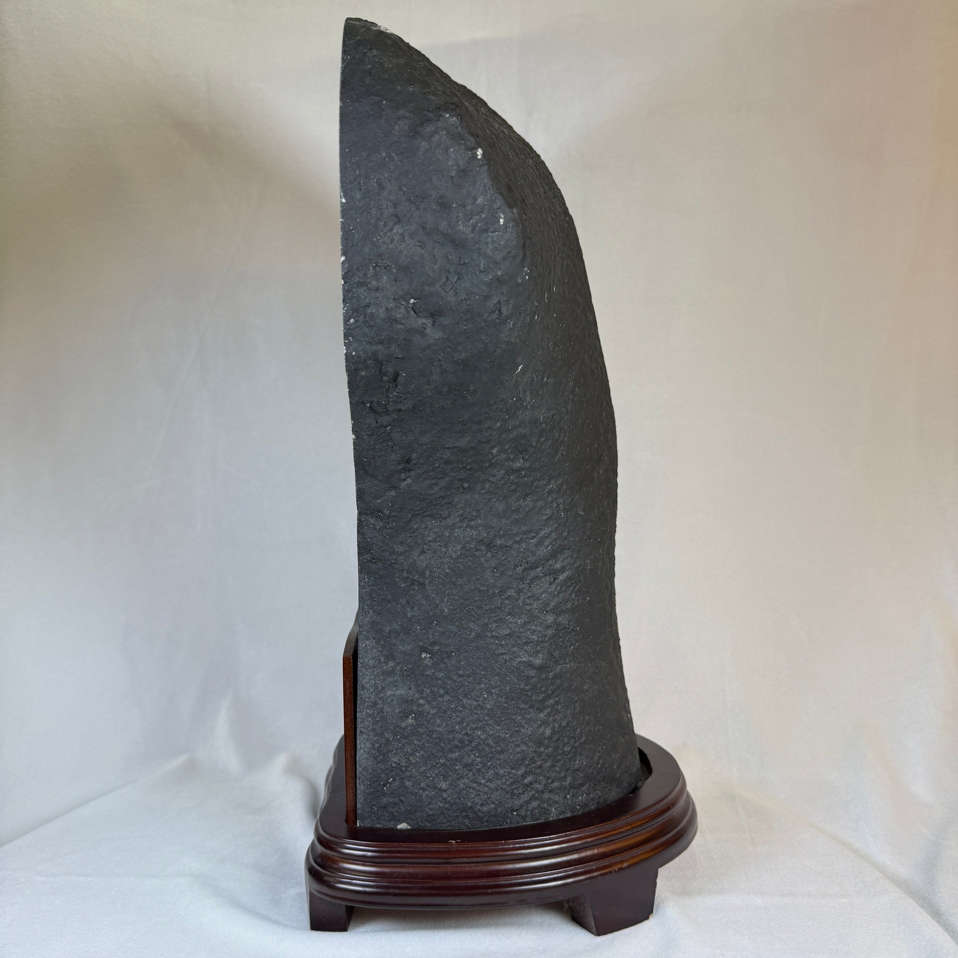 Natural Tree Shape Amethyst Cave with Wooden Stand Display 27,441.2g 410 by 235.0 by 505.0mm - Huangs Jadeite and Jewelry Pte Ltd