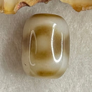 Natural Powerful Tibetan Old Oily Agate 3 Eyes Dzi Bead Heavenly Master (Tian Zhu) 三眼天诛 2.41g 13.8 by 10.5mm - Huangs Jadeite and Jewelry Pte Ltd