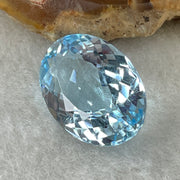 Natural Sky Blue Topaz Oval Shape 14.46ct 18.6 by 13.1 by 7.6mm - Huangs Jadeite and Jewelry Pte Ltd